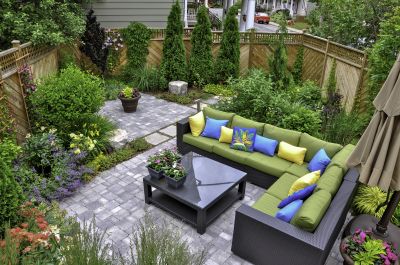 Stylish Paver Seating Area